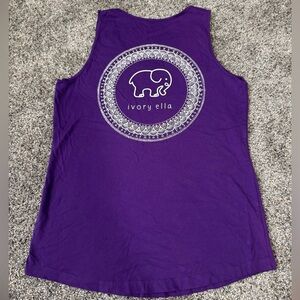 Ivory Ella Purple Elephant Tank Top